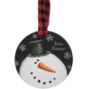 3 Set Happy Snowman Ornaments - The Fox Decor